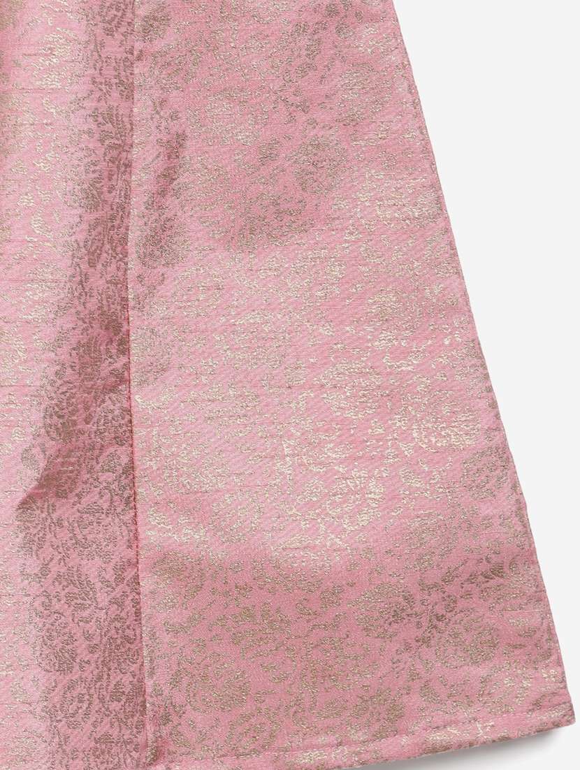 girls pink printed kalidar party gown - 18448978 -  Standard Image - 4