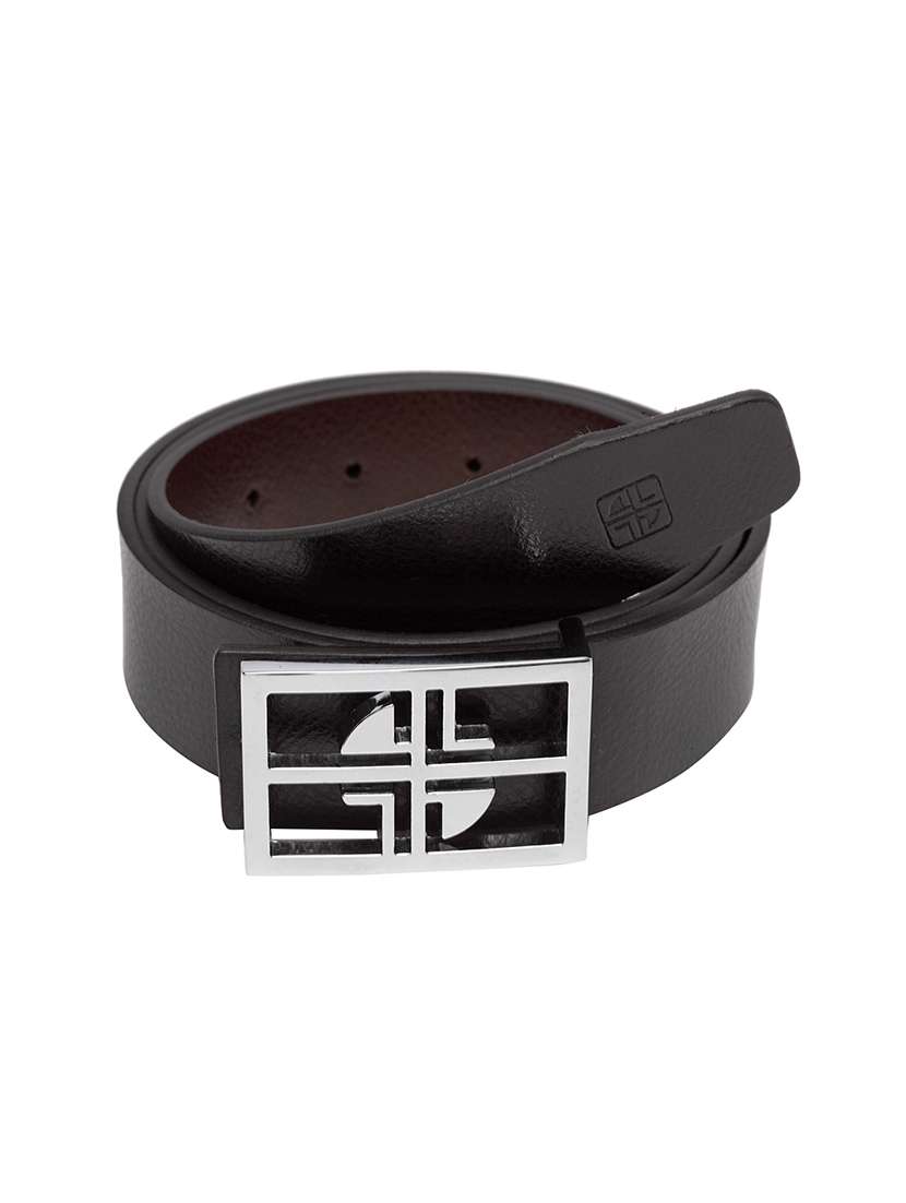 brownblack leather belt