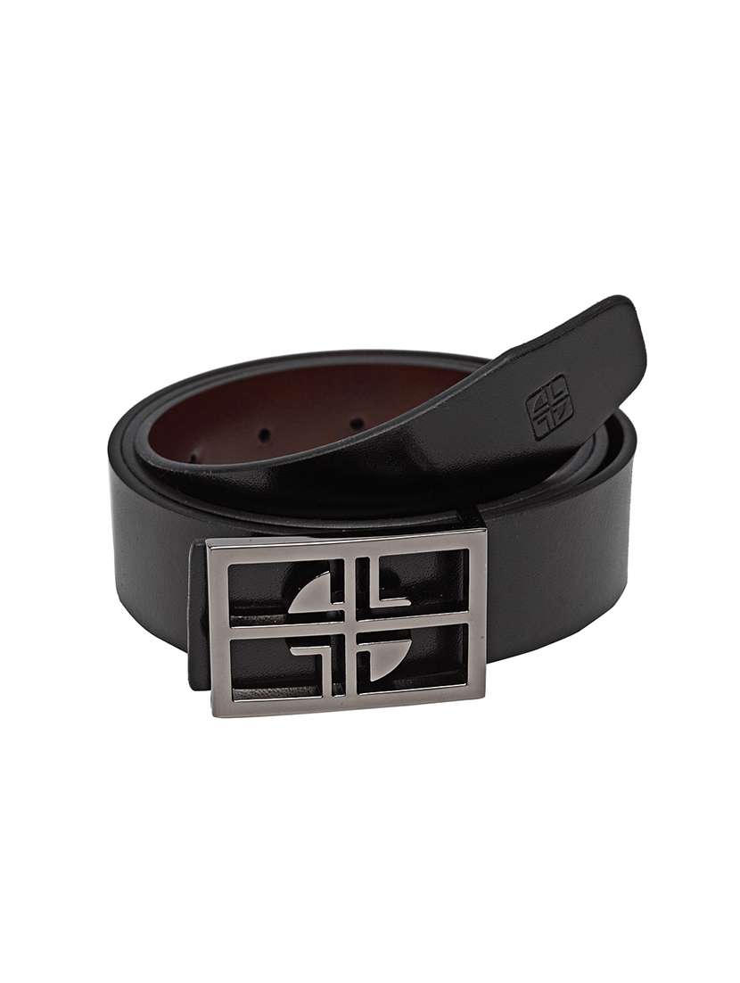 black/brown reversible leather belt