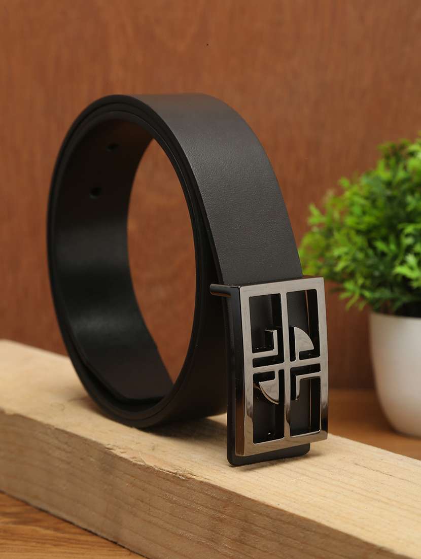 black leather belt