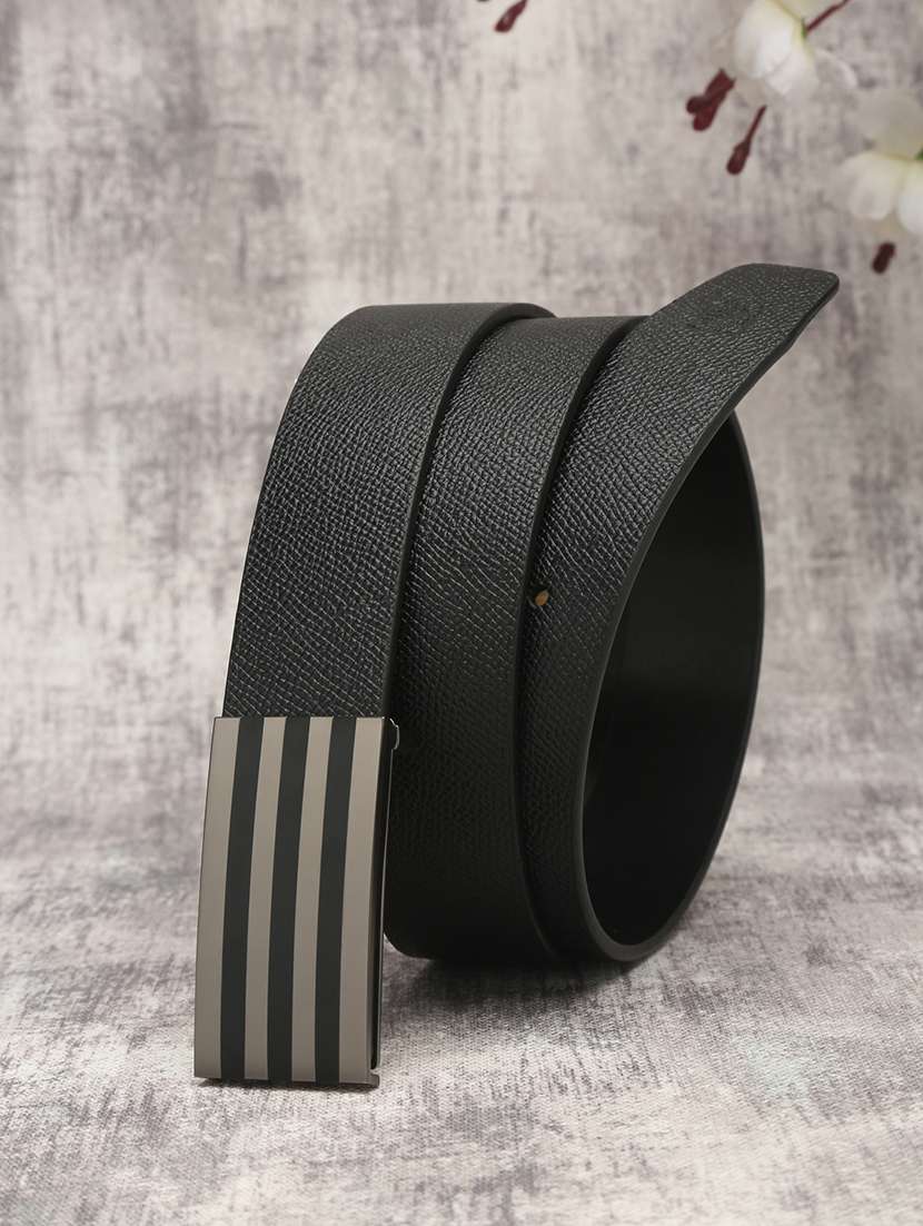 black leather belt
