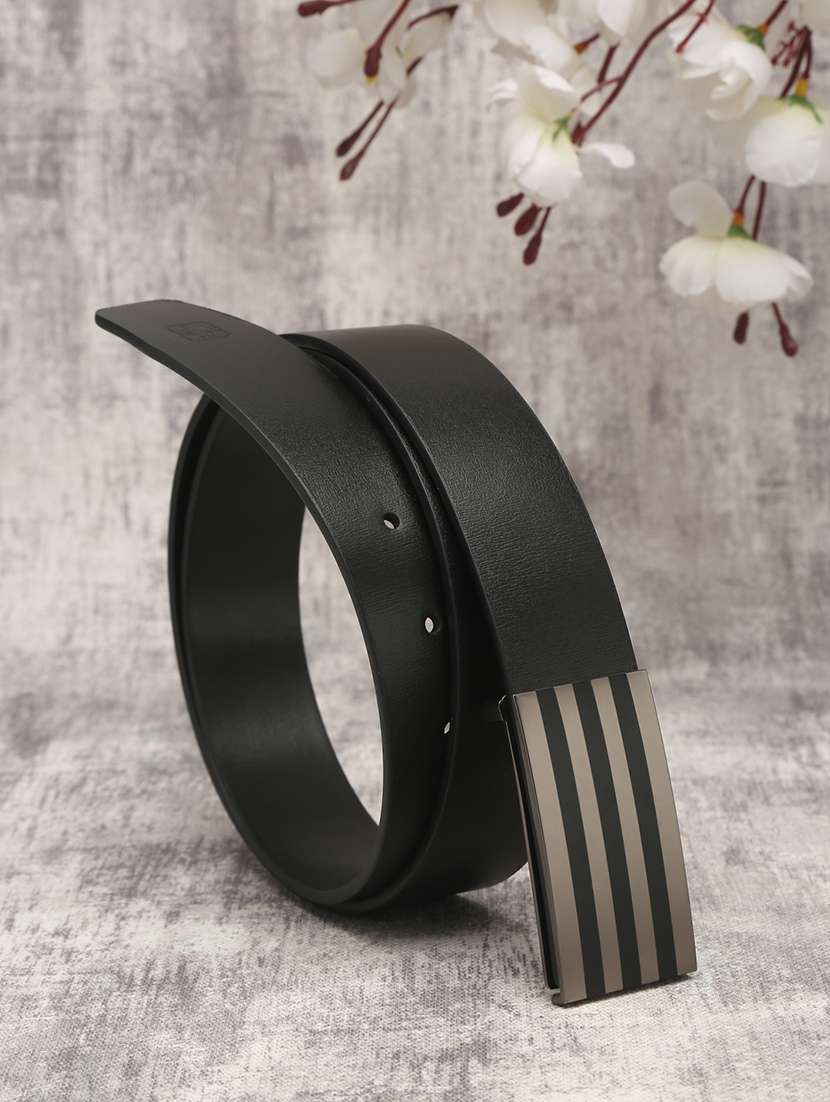black leather belt