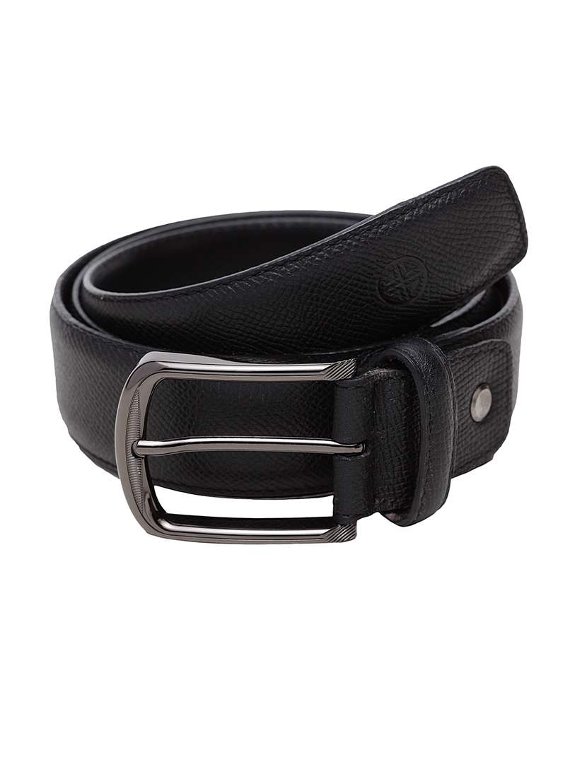 black leather belt