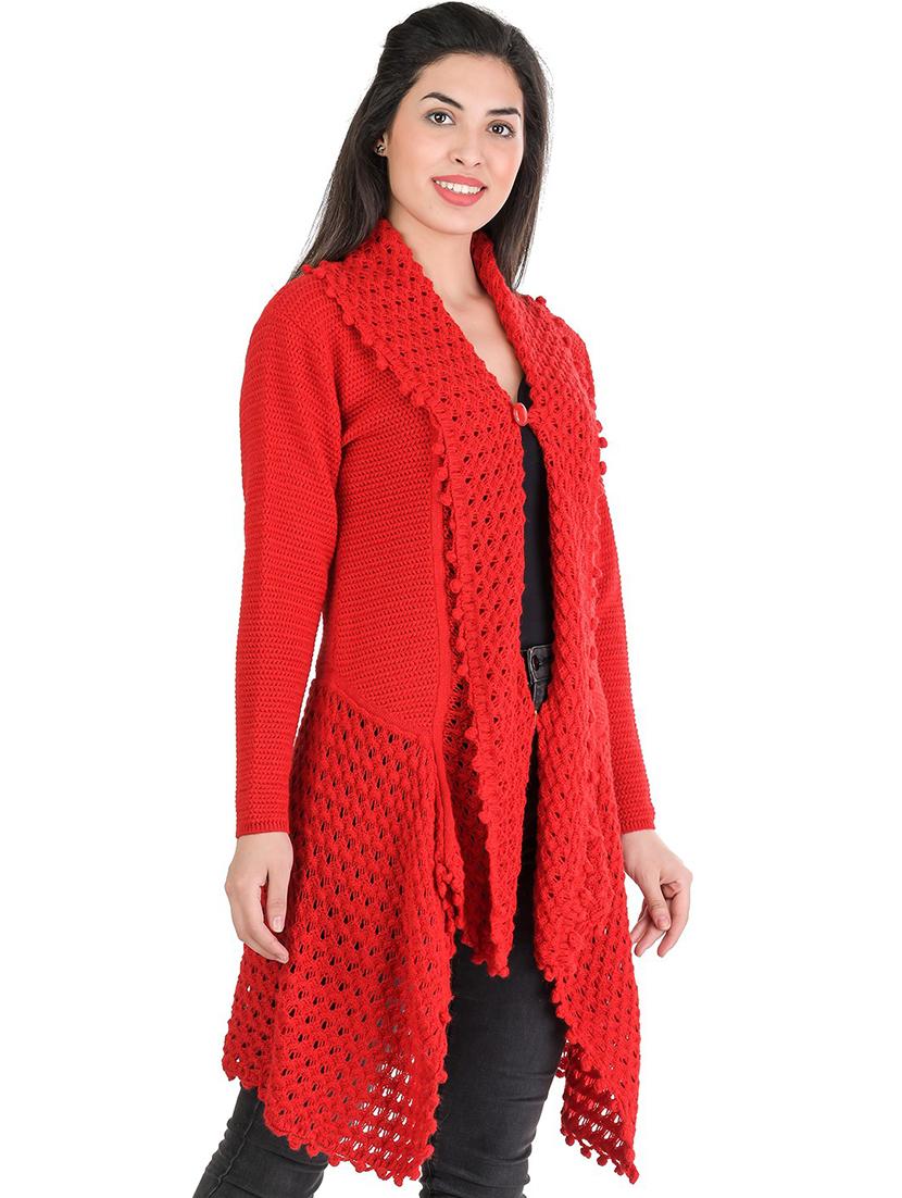 long sleeved solid water fall shrug - 18449701 - Standard Image - 1