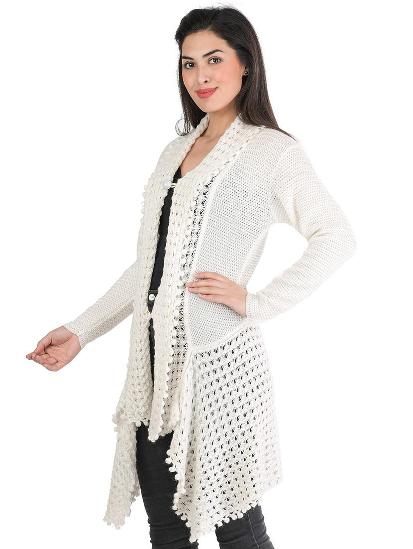 long sleeved solid water fall shrug - 18449702 - Standard Image - 1