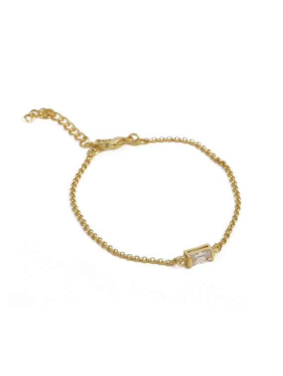 ziricon baguette chain bracelet