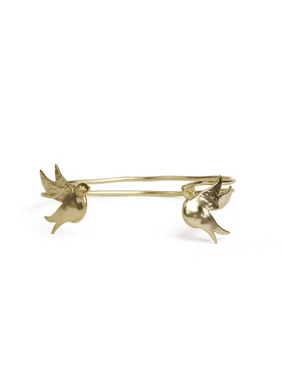 sleek birdie gold cuff bracelet