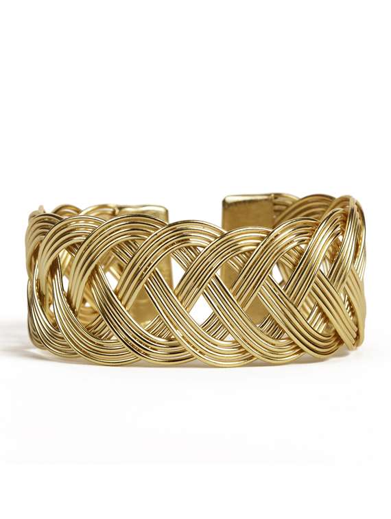 braided cuff gold bracelet - 18449911 - Zoom Image - 0