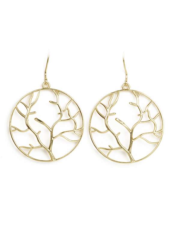 subtly natural hoop gold earrings for girls - 18449936 -  Zoom Image - 0