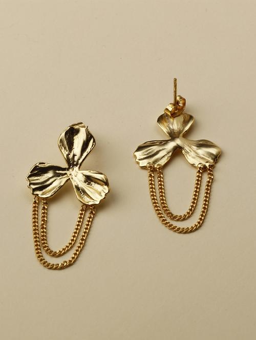 orchid chain drop earings - 18449946 - Standard Image - 0