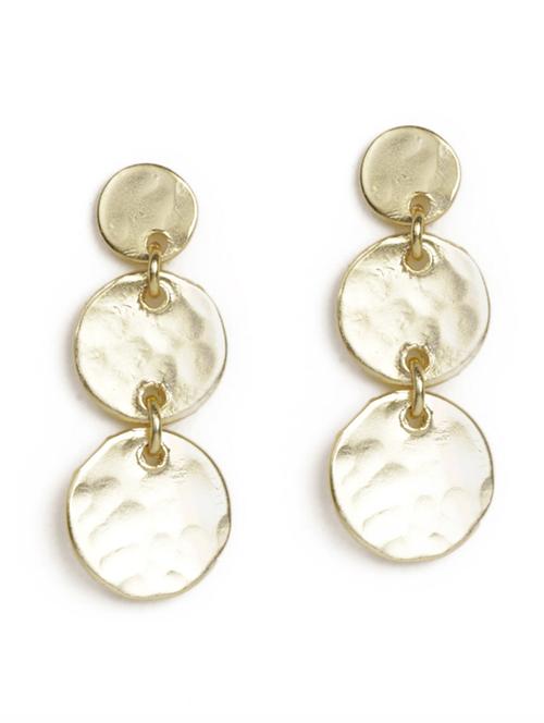 cool disc shaped gold earrings - 18449955 -  Standard Image - 0