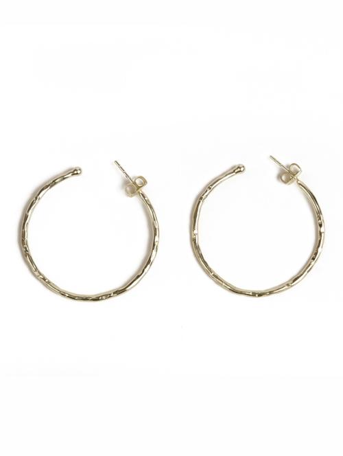 lavish hammered hoop earrings - 18449957 - Standard Image - 0