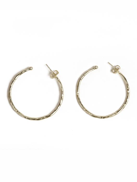 lavish hammered hoop earrings - 18449957 - Zoom Image - 0