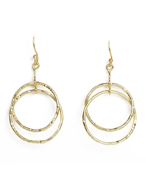 elegant gravity hoops gold earrings - 18449962 -  Zoom Image - 0