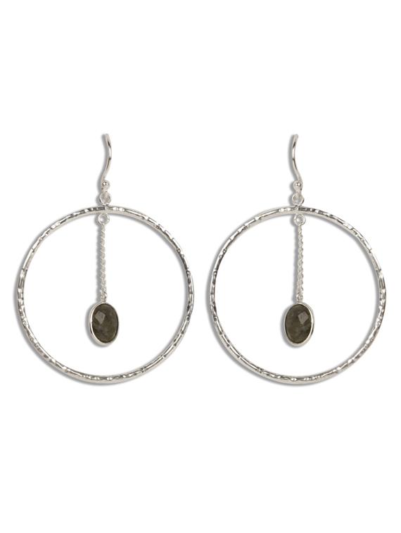 lavish labradorite silver earrings - 18449973 - Zoom Image - 0