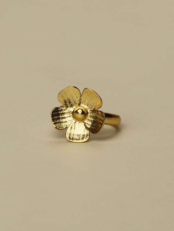 brass flower ring