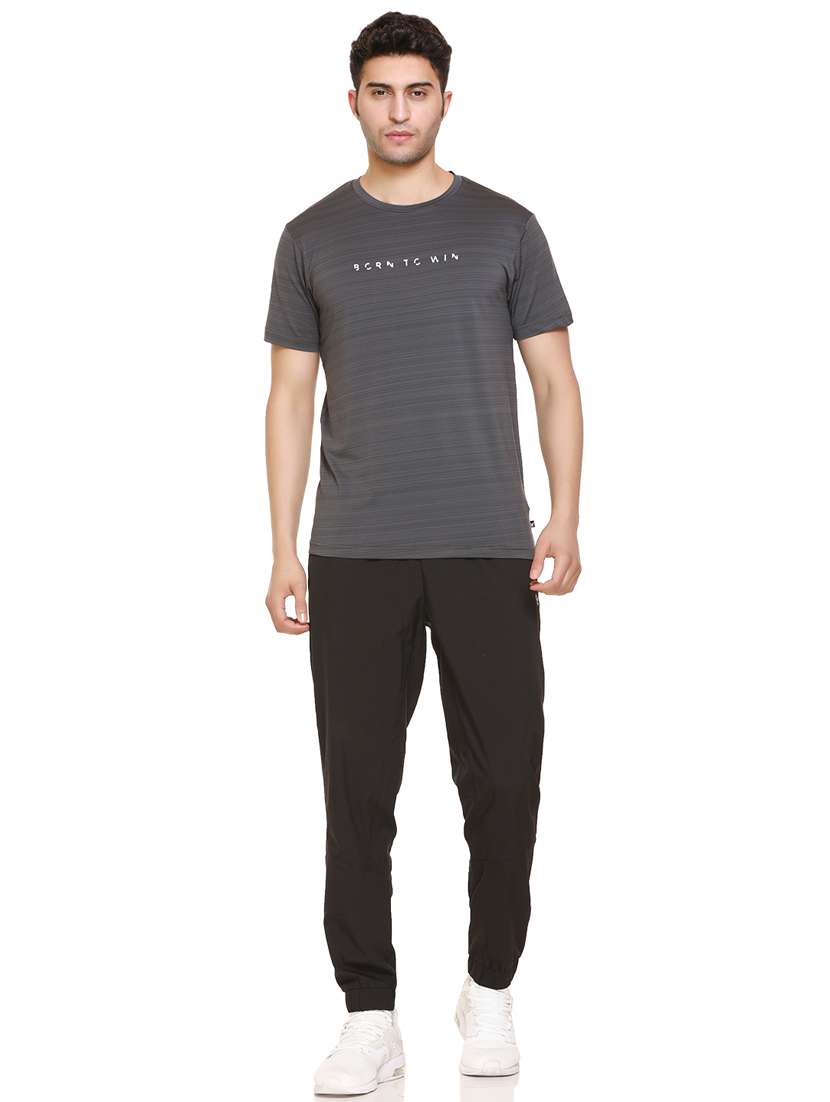 grey chest-printed t-shirt - 18450016 - Standard Image - 4