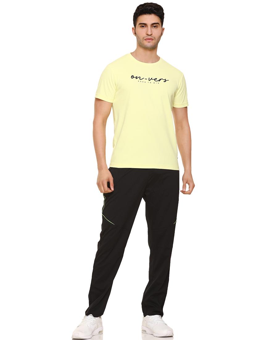 yellow chest-printed t-shirt - 18450022 - Standard Image - 4
