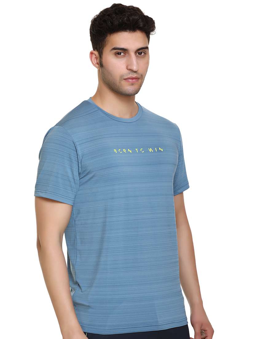 light-blue chest-printed t-shirt - 18450028 -  Standard Image - 1
