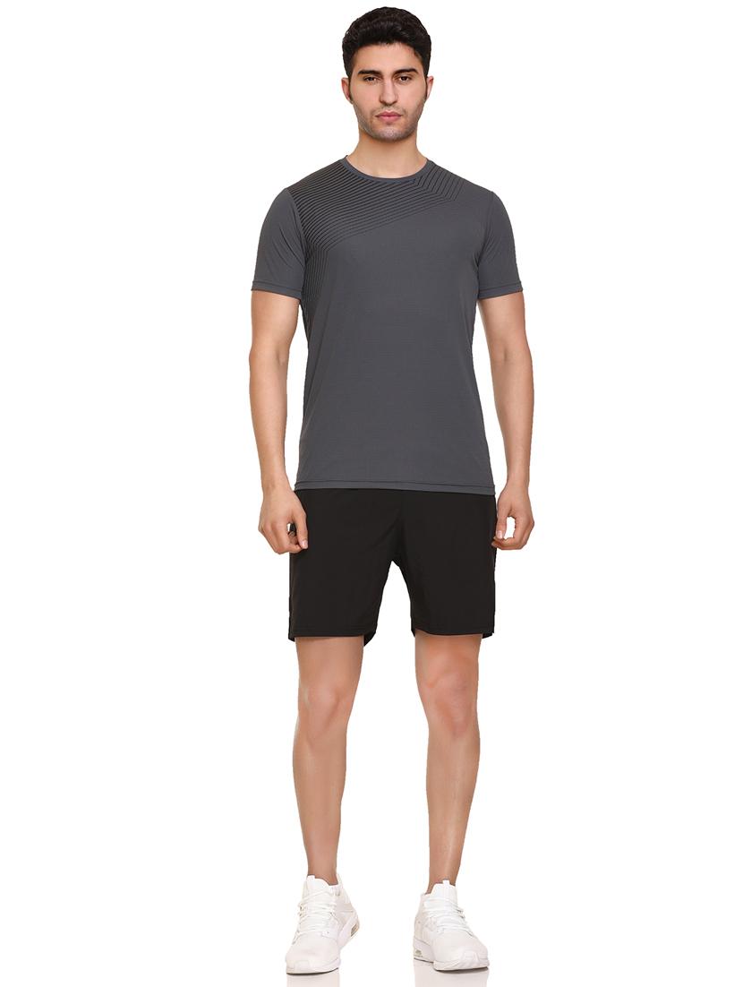 grey chest-printed t-shirt - 18450032 - Standard Image - 4