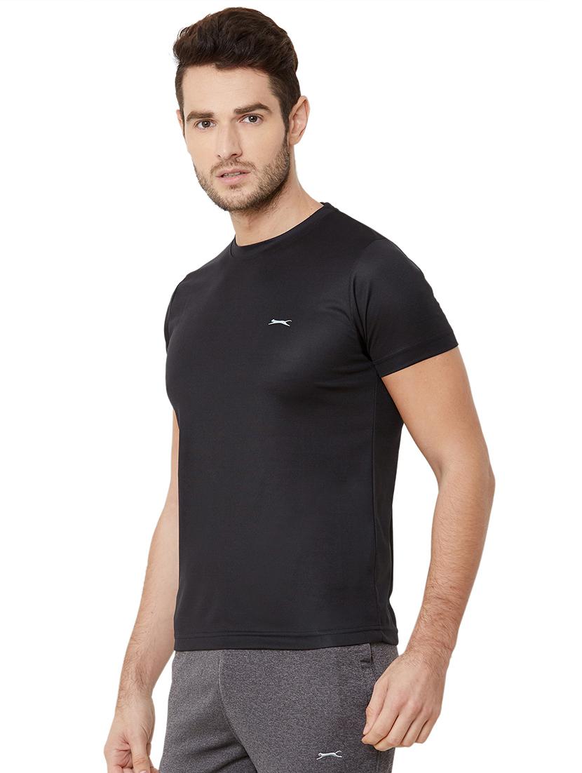 black solid t-shirt - 18450074 - Standard Image - 1