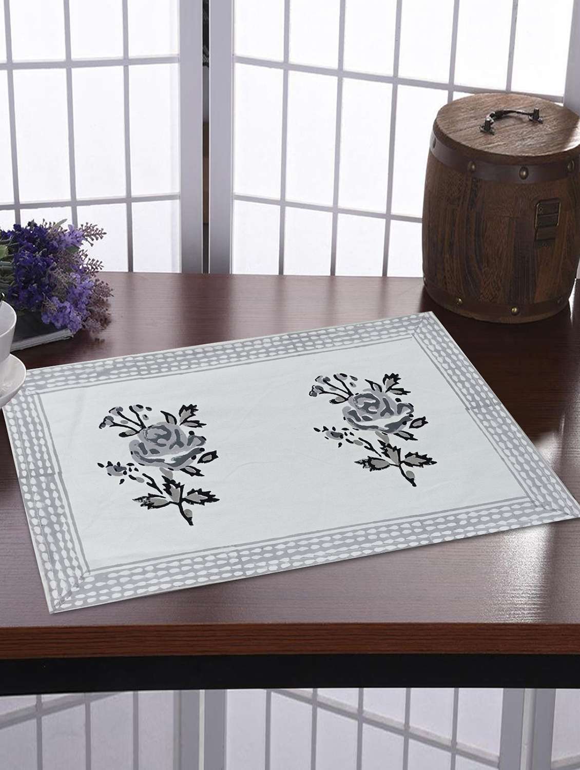 texstylers thick cotton canvas jaipuri block print table mats
