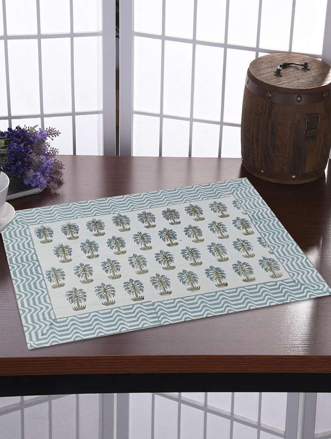 texstylers thick cotton canvas jaipuri block print table mats