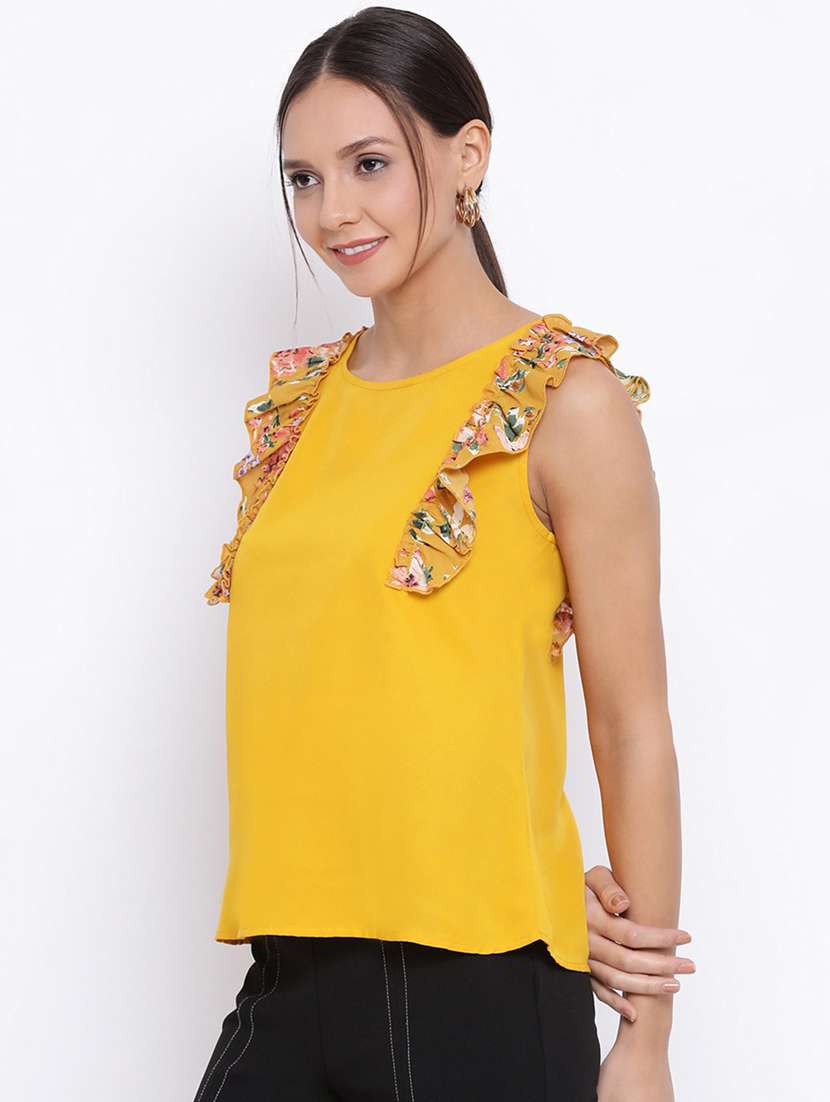 women's straight round neck top - 18450140 -  Standard Image - 1