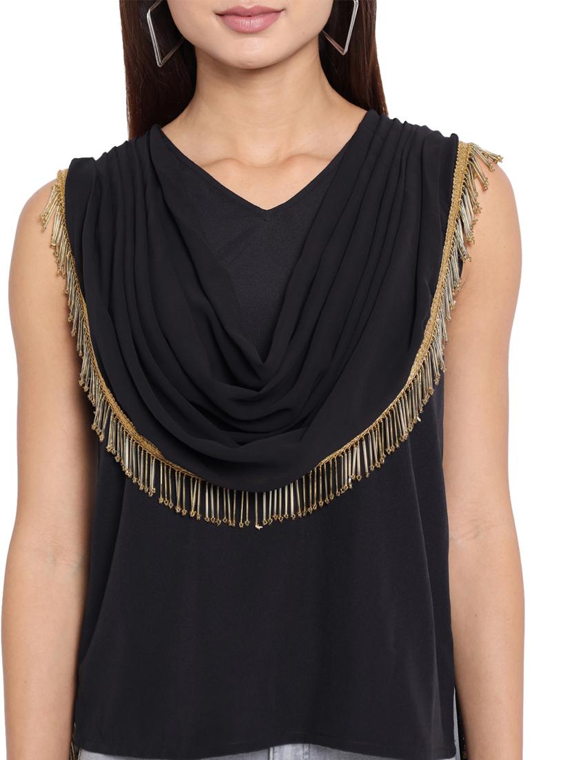 women's straight v neck top - 18450147 - Standard Image - 6