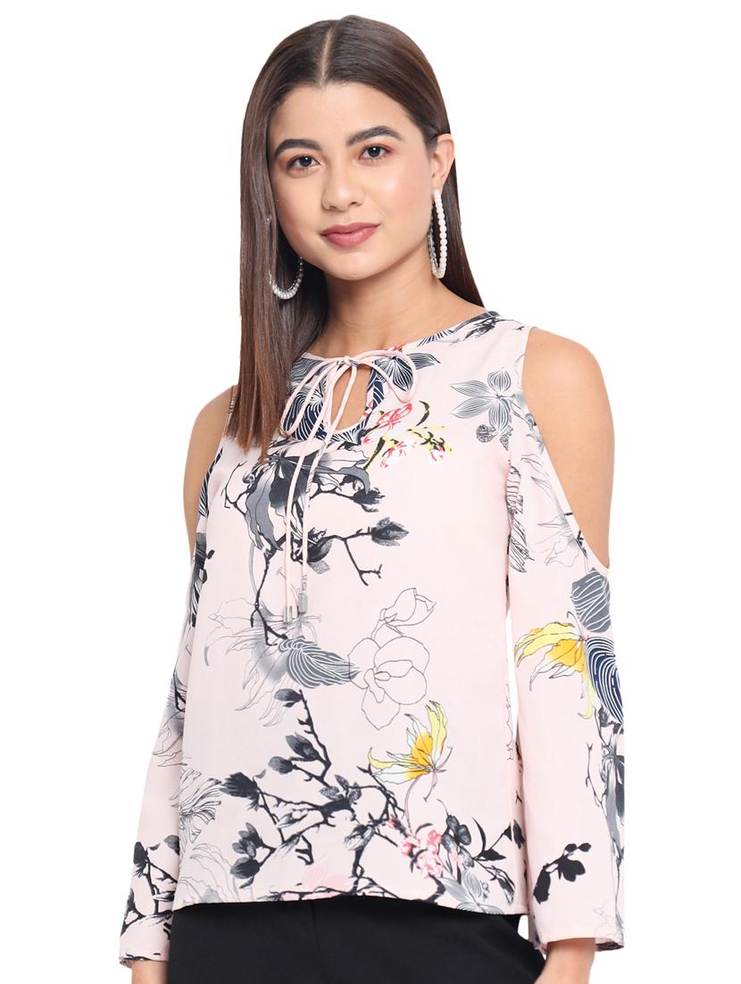 women's straight tie-up neck top - 18450165 -  Standard Image - 1
