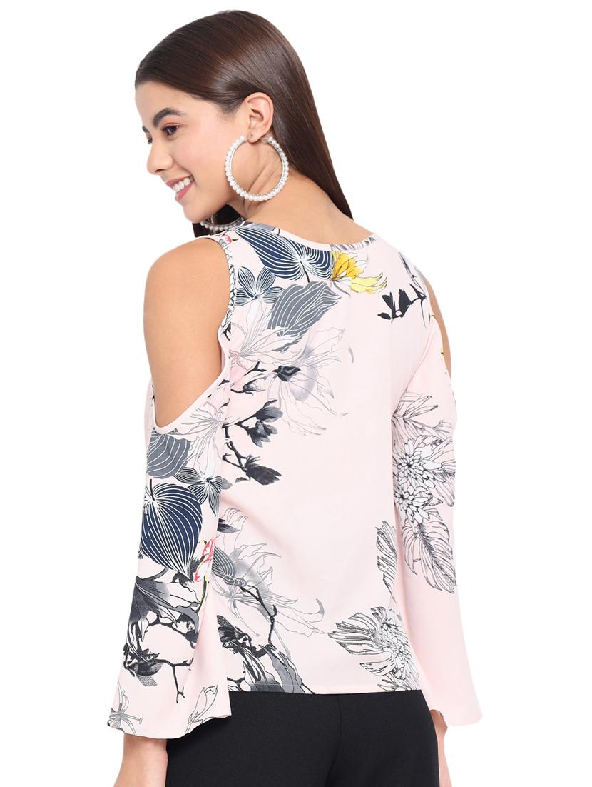 women's straight tie-up neck top - 18450165 - Standard Image - 4