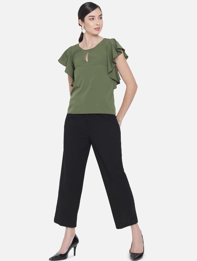 women's straight key hole neck top - 18450166 - Standard Image - 4