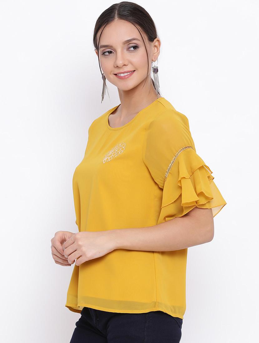 women's straight round neck top - 18450176 -  Standard Image - 1