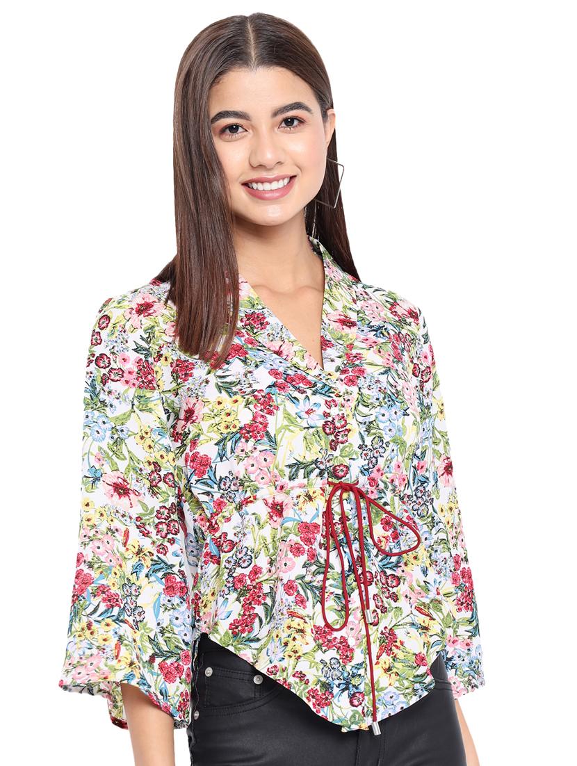 women's asymmetric collared top - 18450189 - Zoom Image - 0