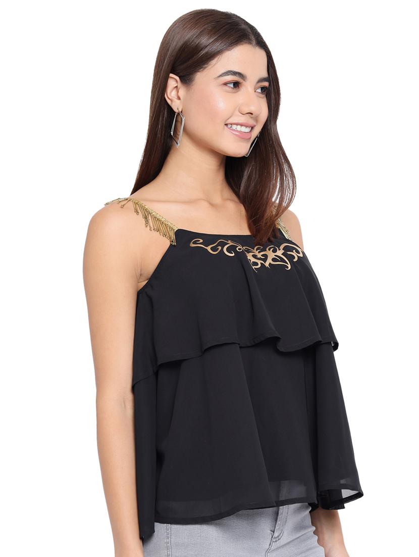 women's layered shoulder strap top - 18450201 -  Standard Image - 1
