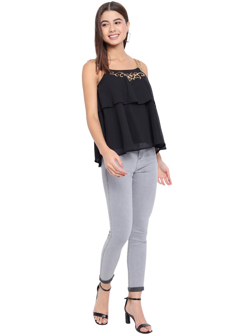 women's layered shoulder strap top - 18450201 - Standard Image - 6