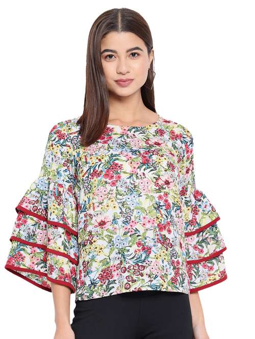 women's straight round neck top - 18450221 -  Standard Image - 0