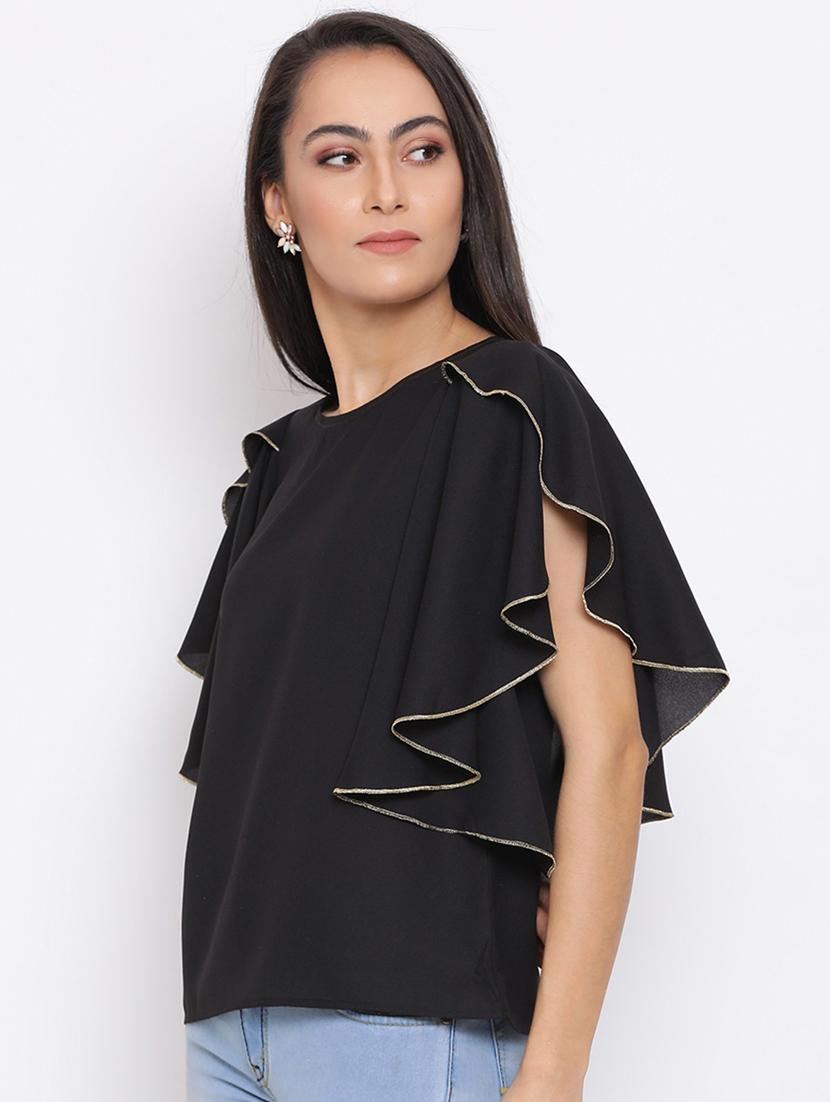 women's straight round neck top - 18450233 -  Standard Image - 1