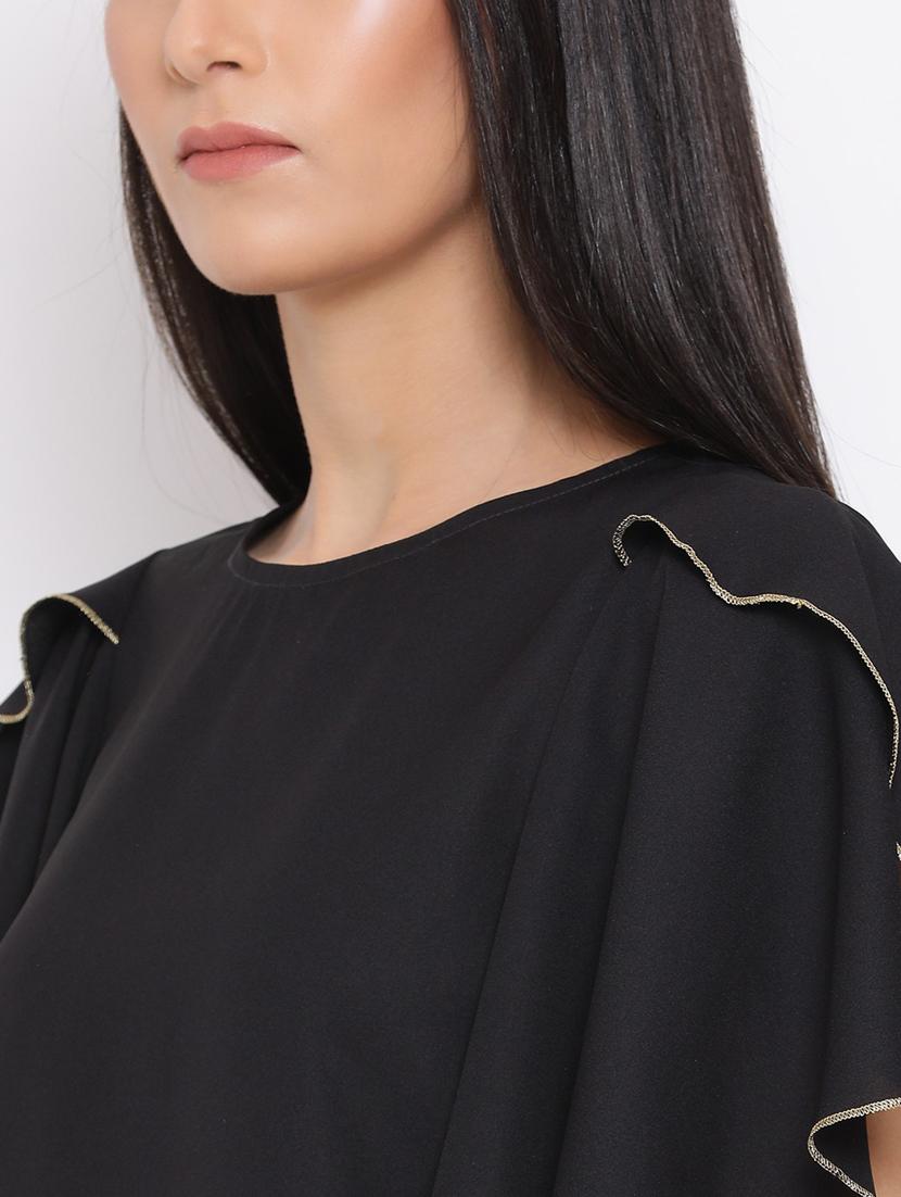 women's straight round neck top - 18450233 - Standard Image - 4