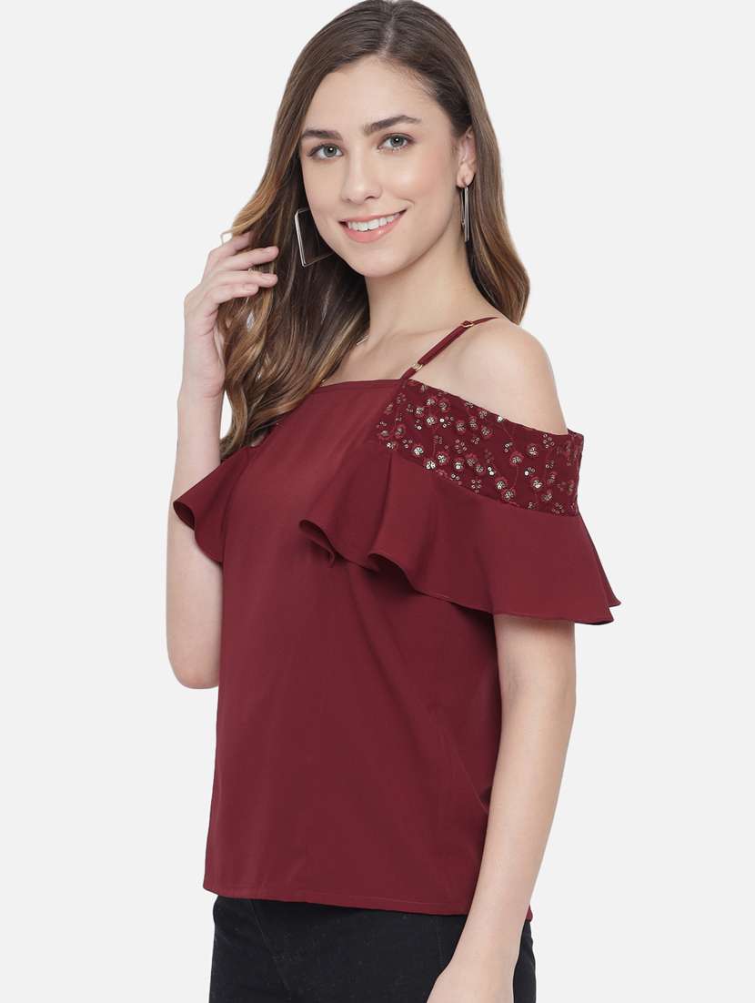 women's straight shoulder strap top - 18450238 -  Standard Image - 1