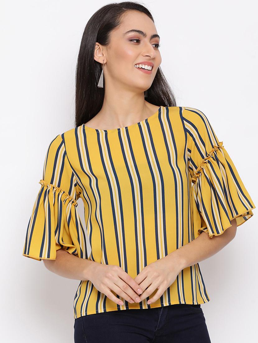 women's straight round neck top - 18450239 - Standard Image - 1