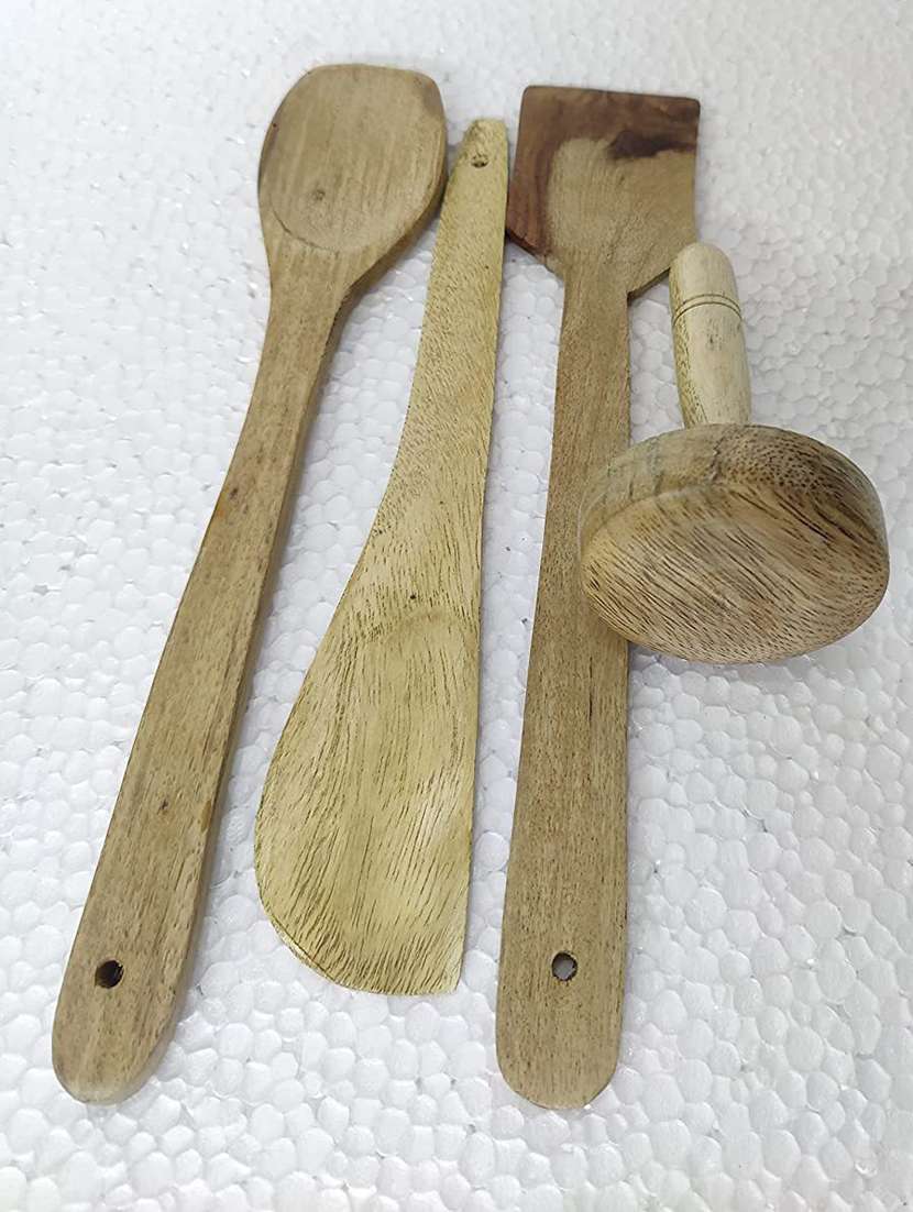 spatula set for non stick::spoon set::pav bhaji maker::serving spoons::wooden spatula set