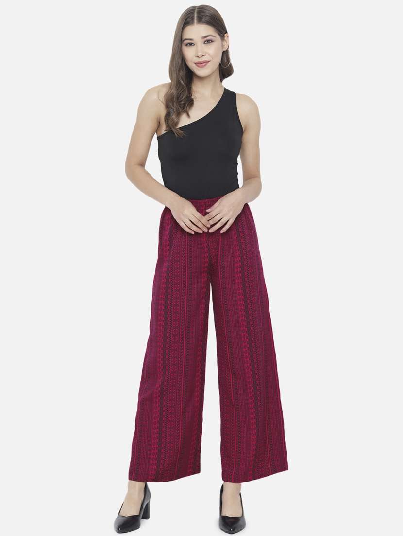 mid rise solid palazzo - 18451084 - Standard Image - 4