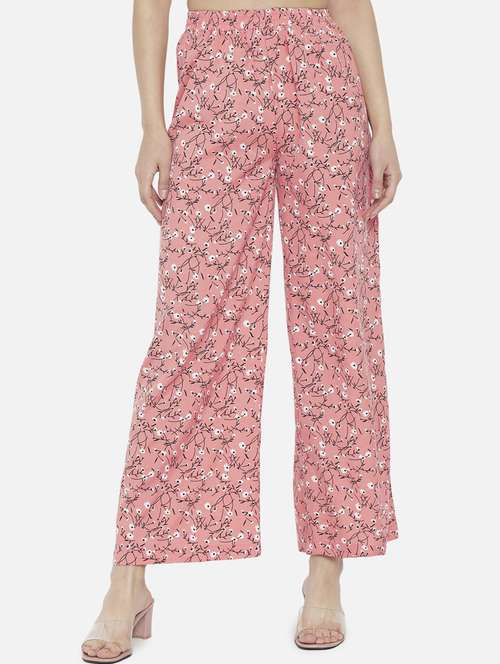 mid rise floral palazzo - 18451085 - Standard Image - 0