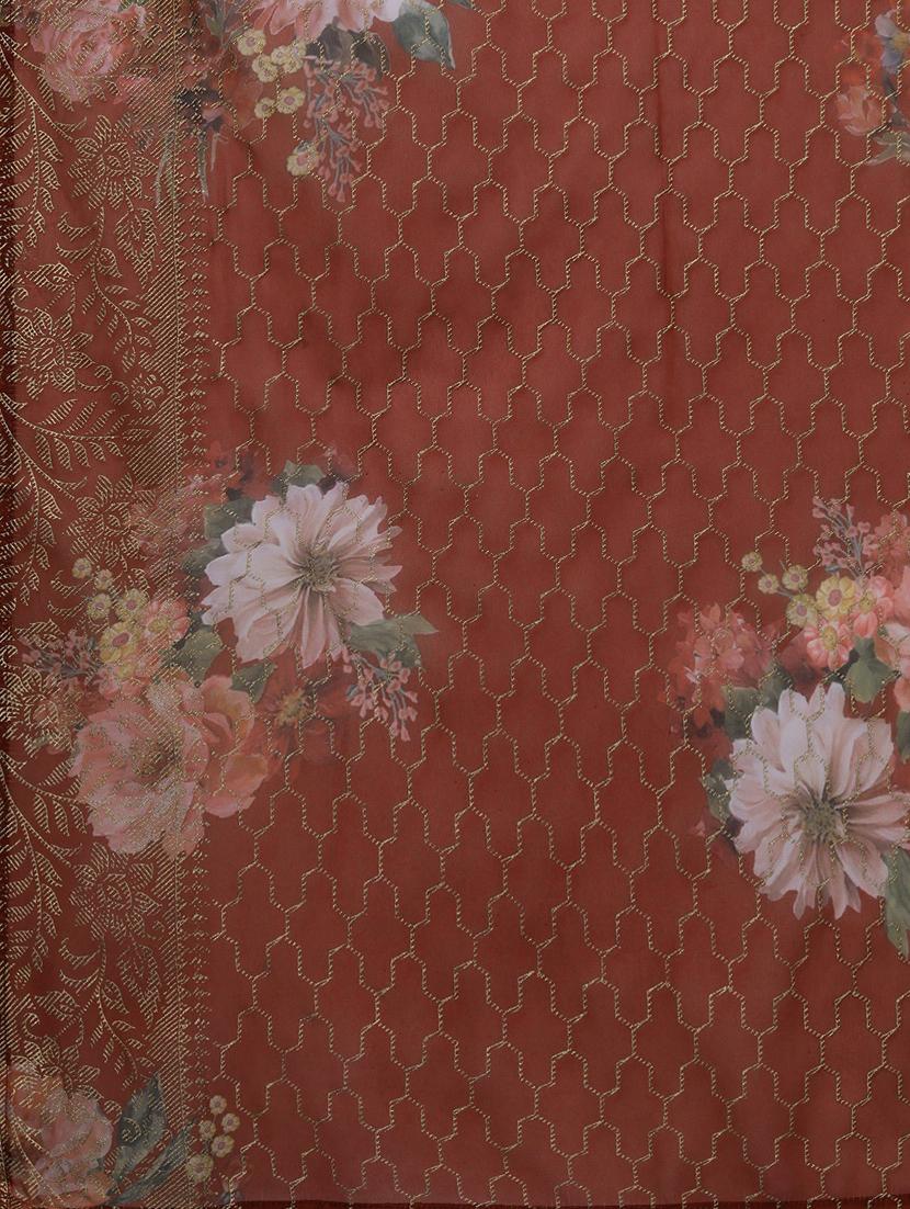 floral chanderi silk set - 18451157 - Standard Image - 4