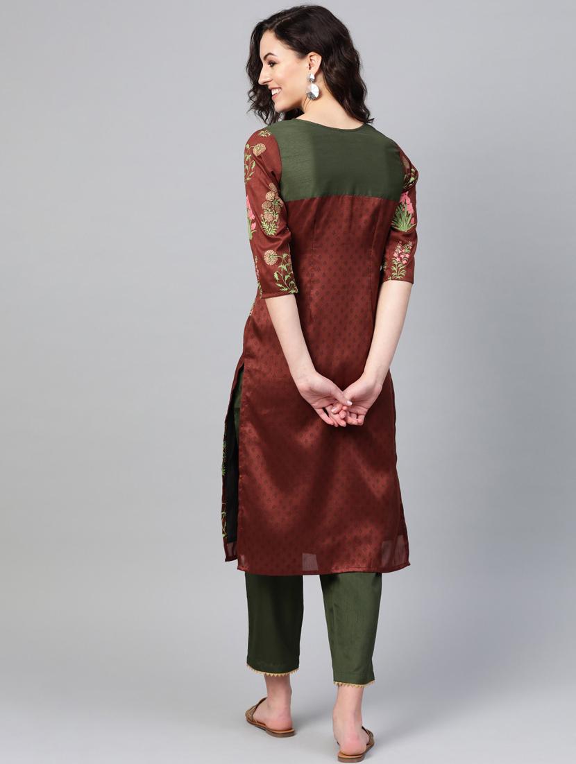 floral kurta pant set  - 18451200 -  Standard Image - 1