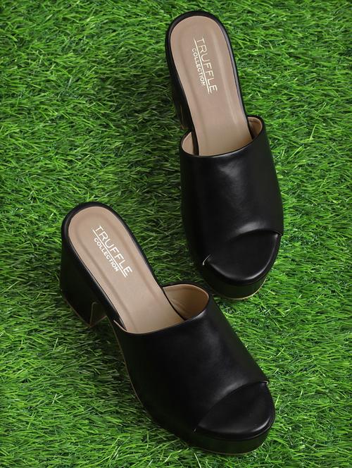 women black slip on sandal - 18451708 - Standard Image - 0