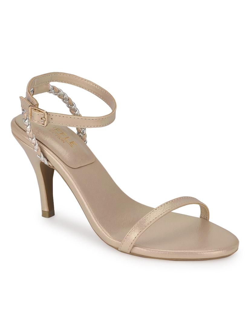 women nude ankle strap sandal - 18451714 -  Standard Image - 1
