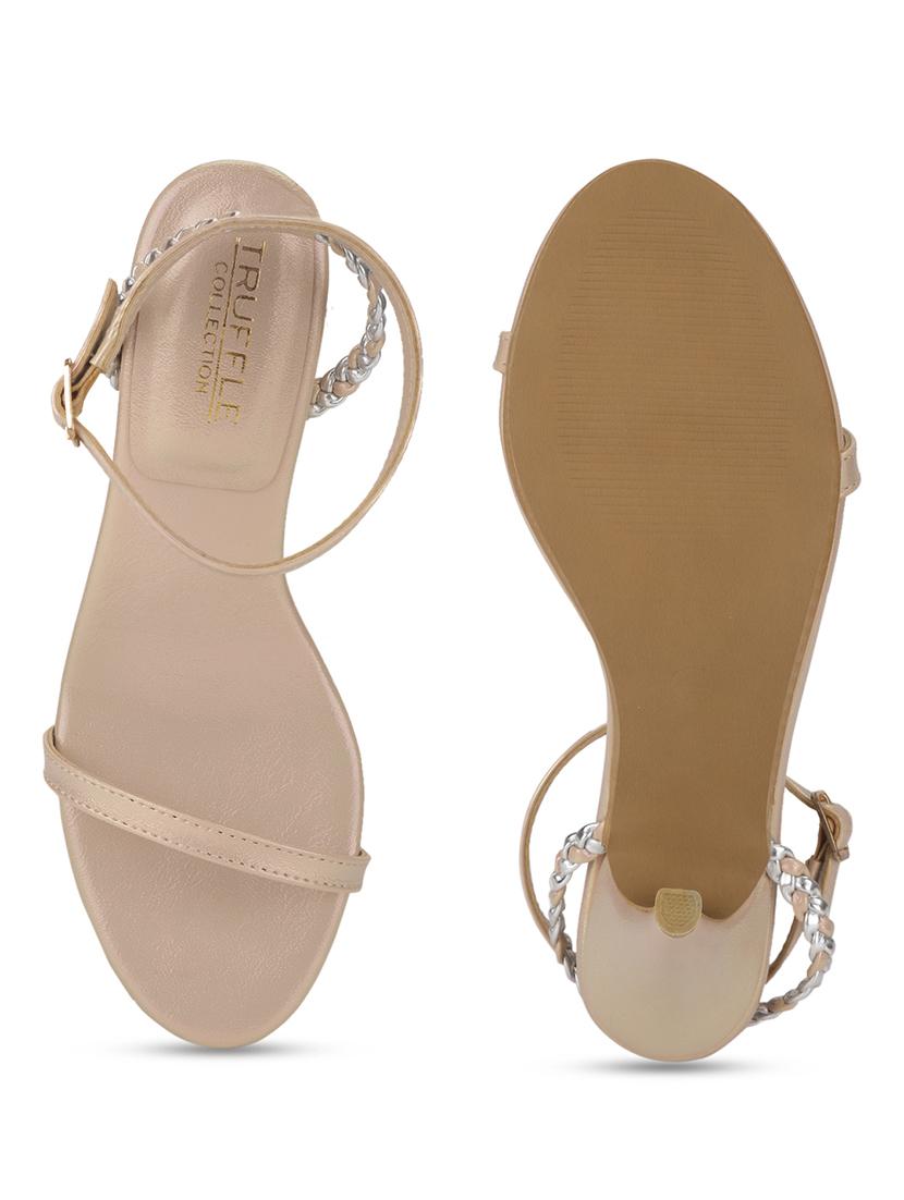 women nude ankle strap sandal - 18451714 - Standard Image - 4