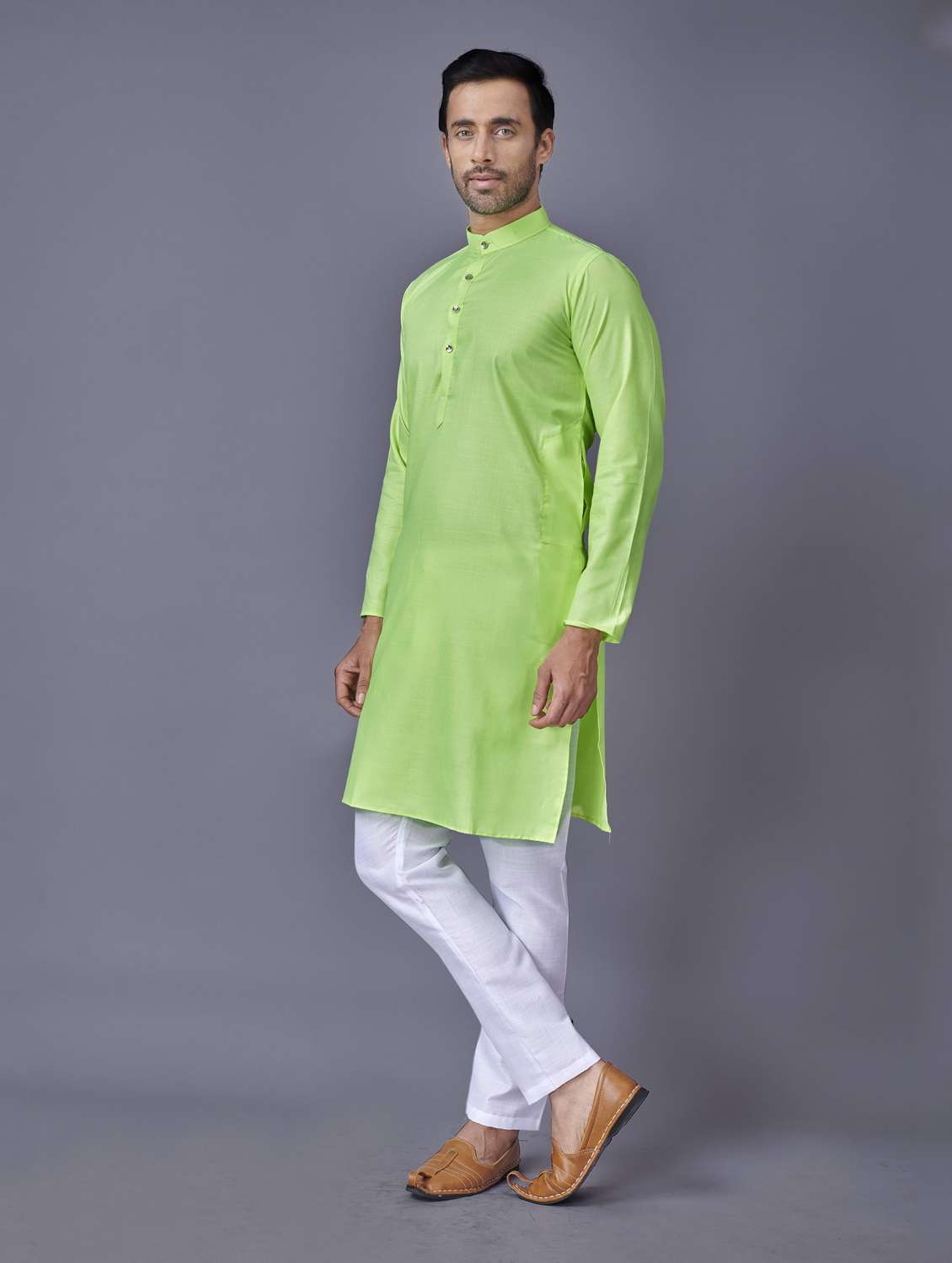 green kurta pyjama ethnic wear set - 18452322 -  Standard Image - 1
